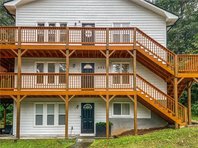 a front view of a house with balcony