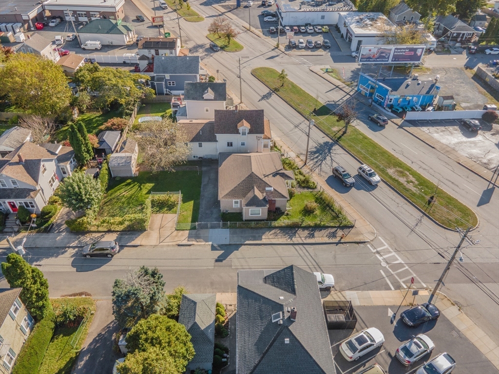 256 Rhode Island Avenue Fall River, MA 02724 - Photo 32 of 36 an aerial view of residential houses with outdoor space