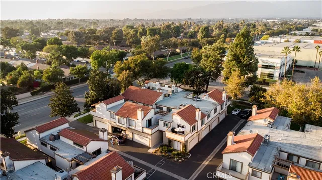 an aerial view of multiple house