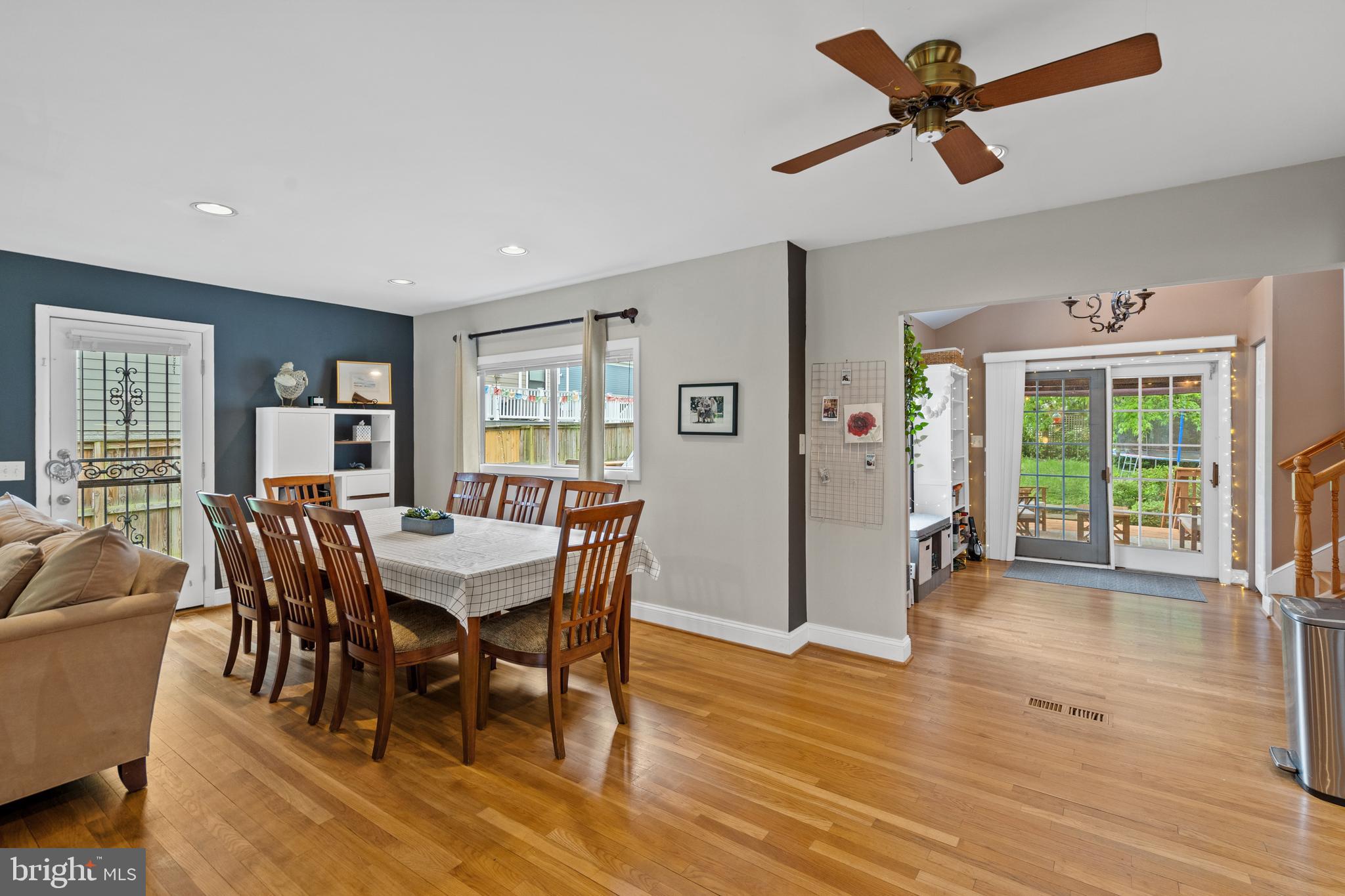 6823 Churchill Road McLean, VA 22101 - Photo 17 of 40 a view of a dining room with furniture window and wooden floor