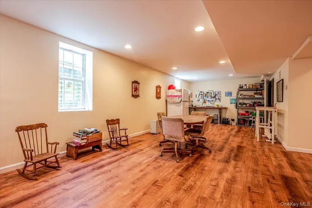 a view of a swimming pool with a yard