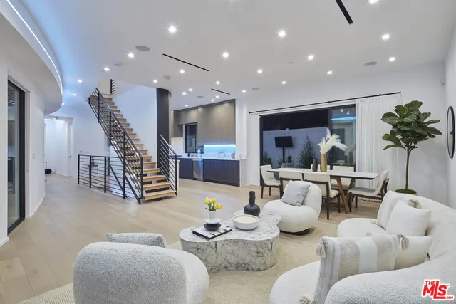 a front view of a multi story building