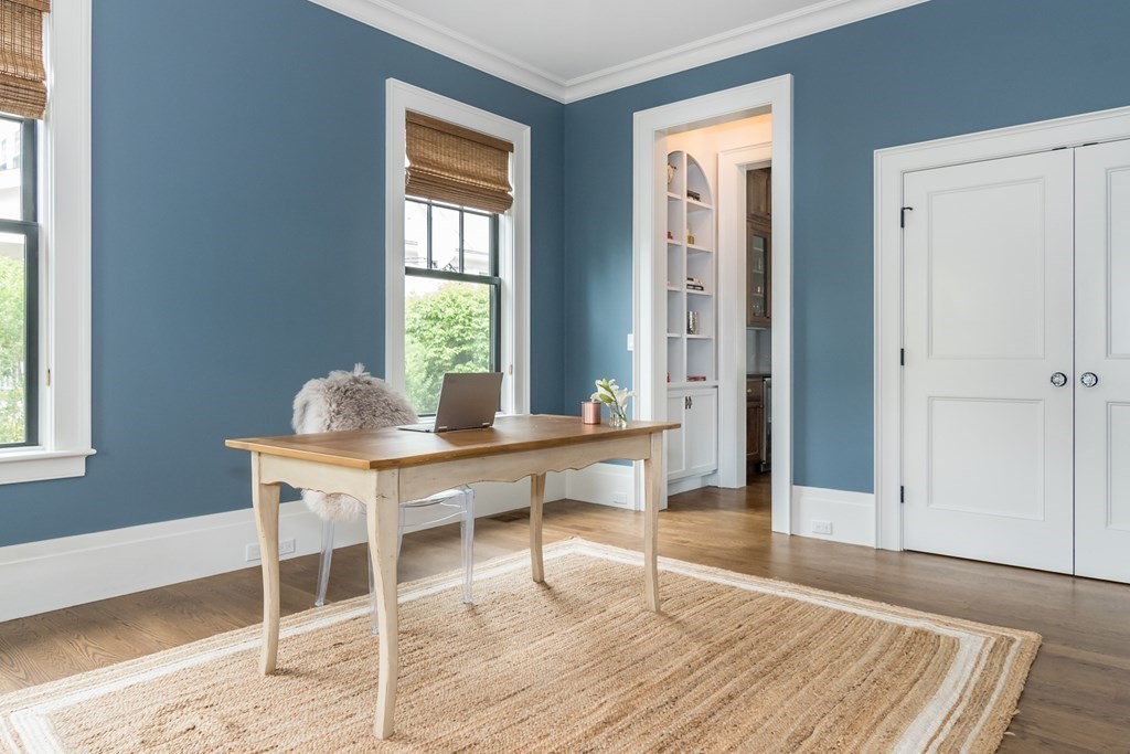 274 Manning Street Needham, MA 02492 - Photo 10 of 26 a view of a workspace room with wooden floor and windows