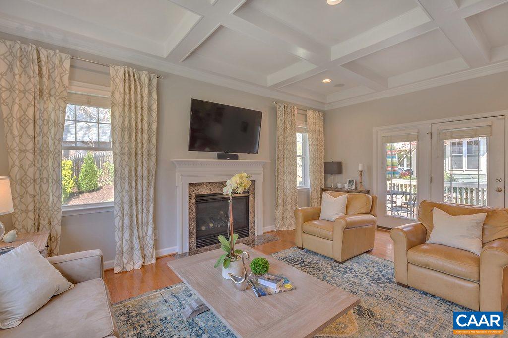 825 Village Road Charlottesville, VA 22903 - Photo 14 of 42 a living room with furniture a fireplace and a flat screen tv