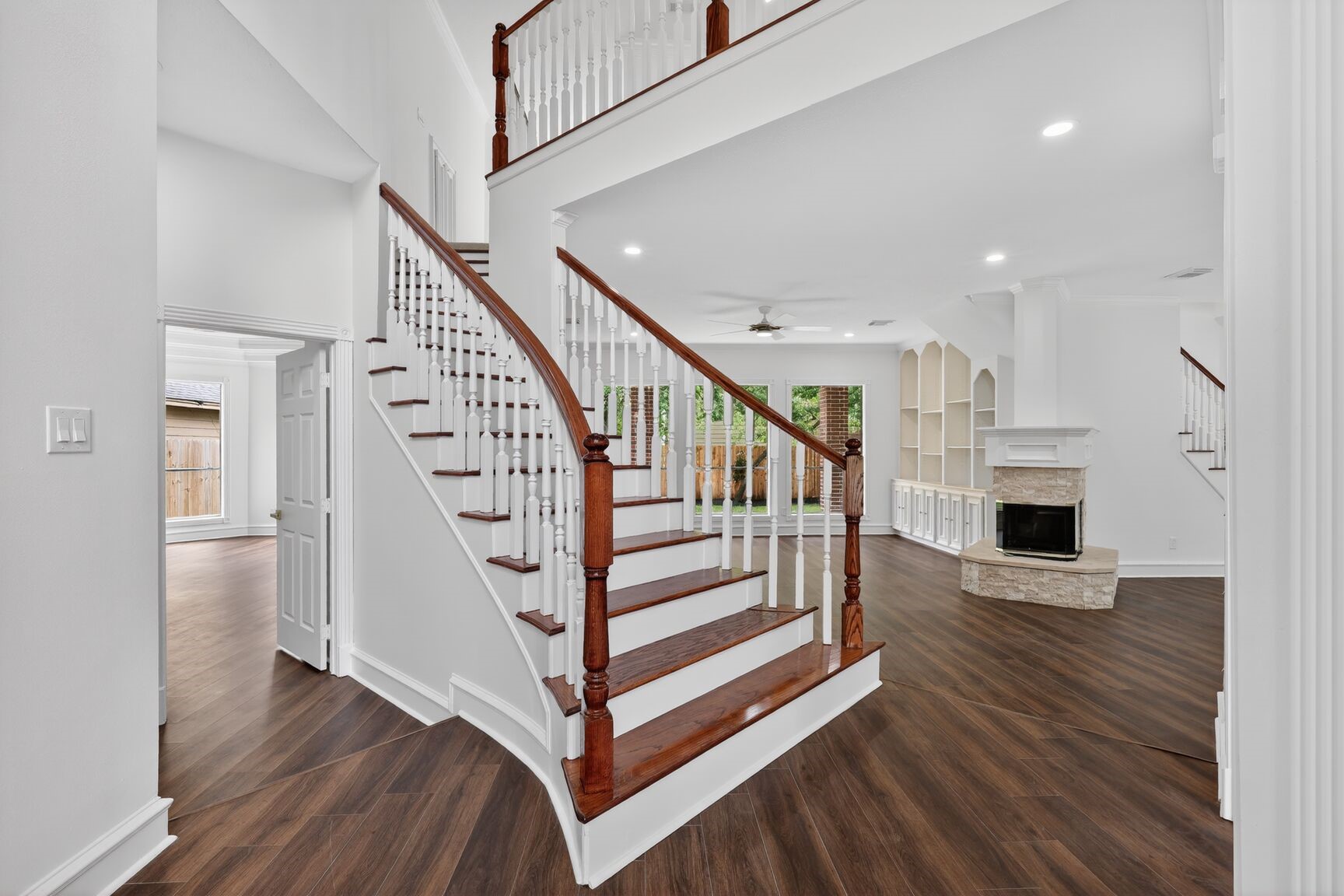 17519 Shelburne Lane Spring, TX 77379 - Photo 4 of 31 a view of entryway and hall with wooden floor