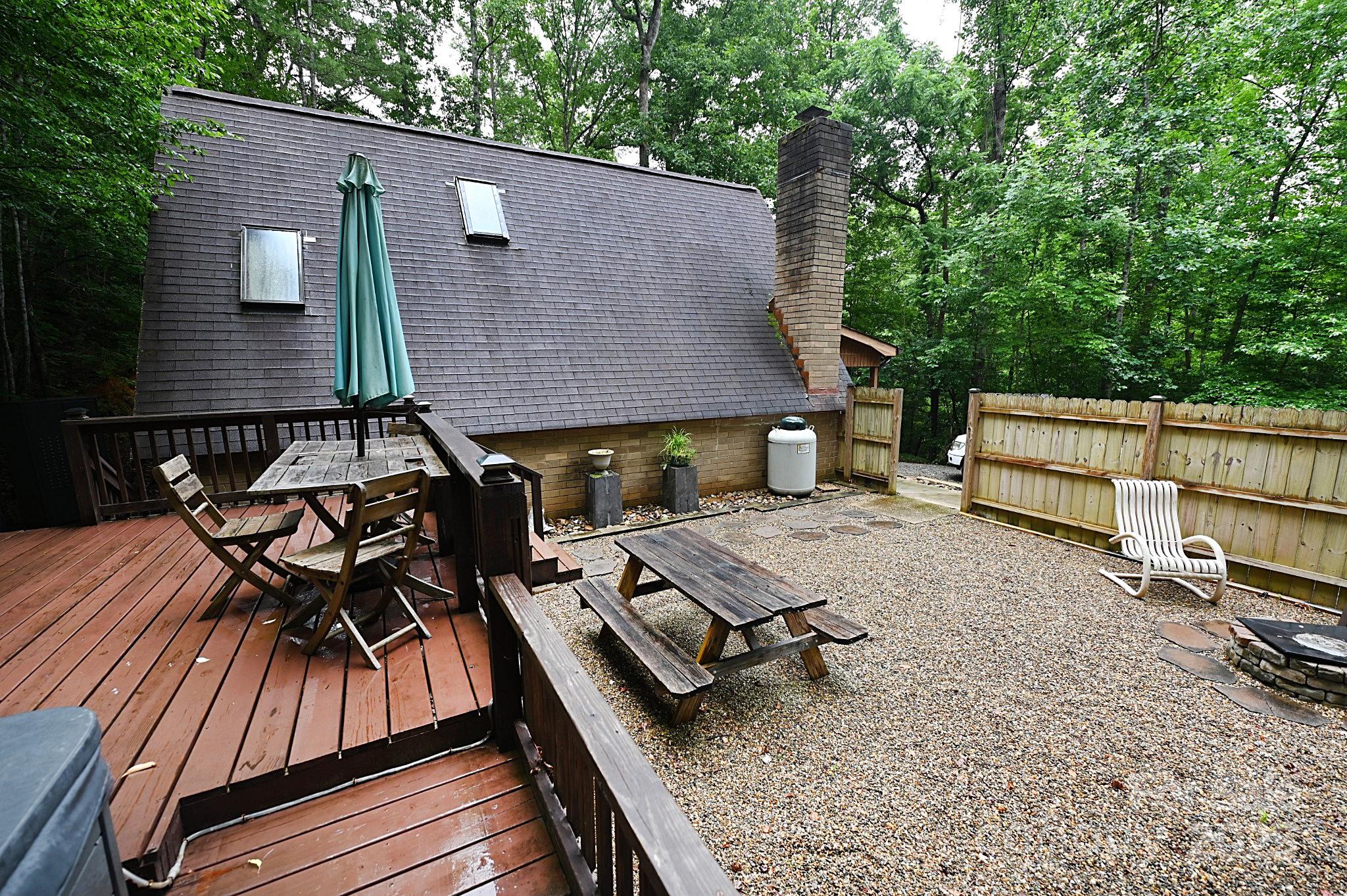 3430 Rose Creek Road Morganton, NC 28655 - Photo 23 of 48 a view of a patio with a table and chairs