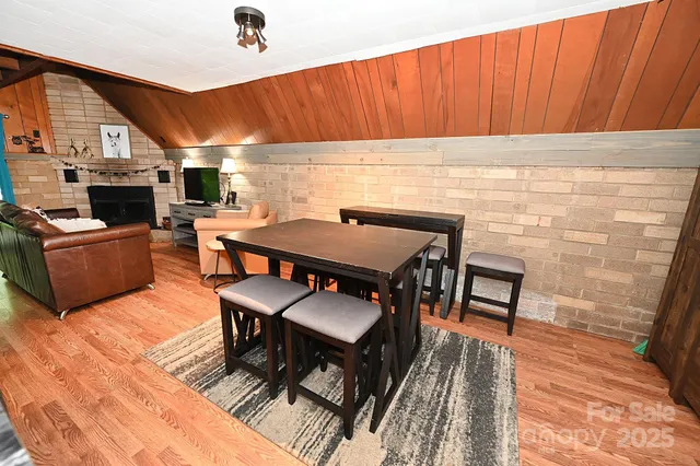 a dinning table and chairs in a patio