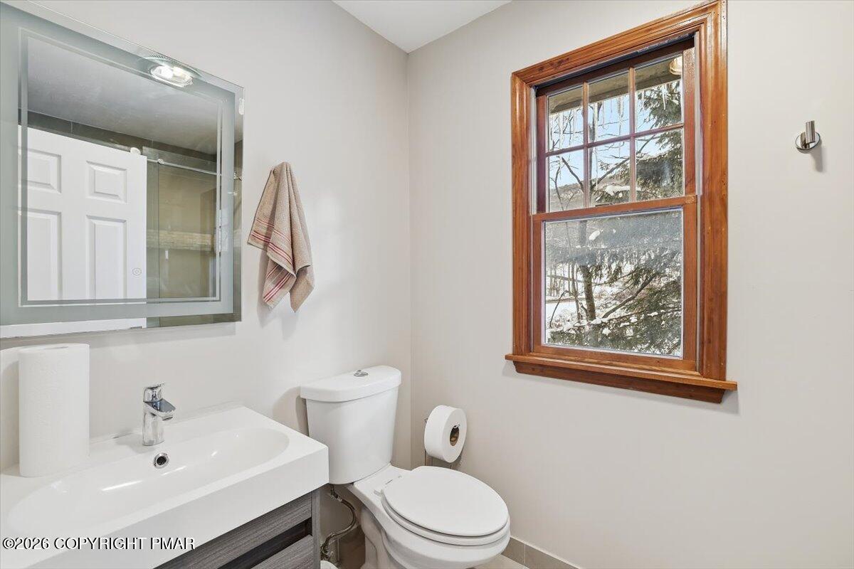 782 Lower Deer Valley Road Tannersville, PA 18372 - Photo 42 of 56 a bathroom with a sink mirror and toilet