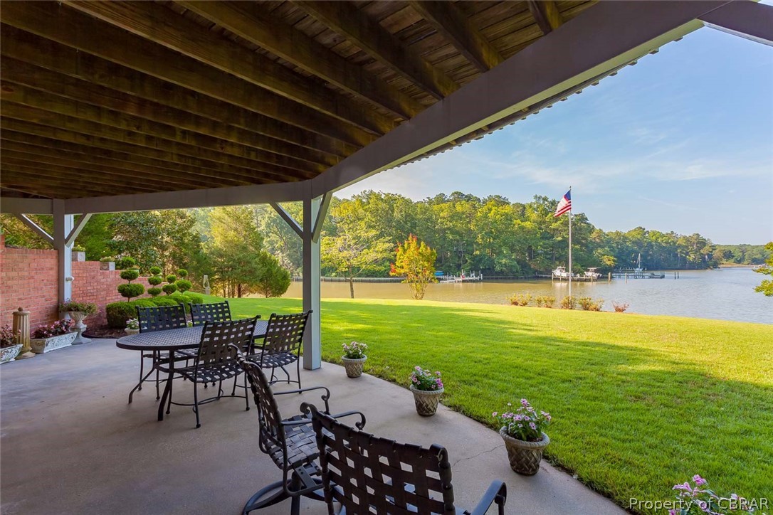 193 Peake Road Weems, VA 22576 - Photo 42 of 50 Long Water Views from the Covered Patio off the Master