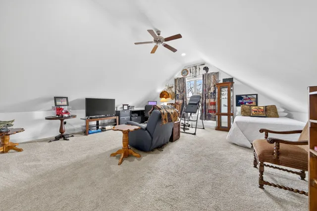 a big yard with trees