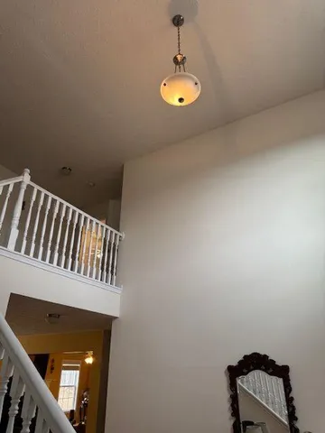 a view of staircase with a sink