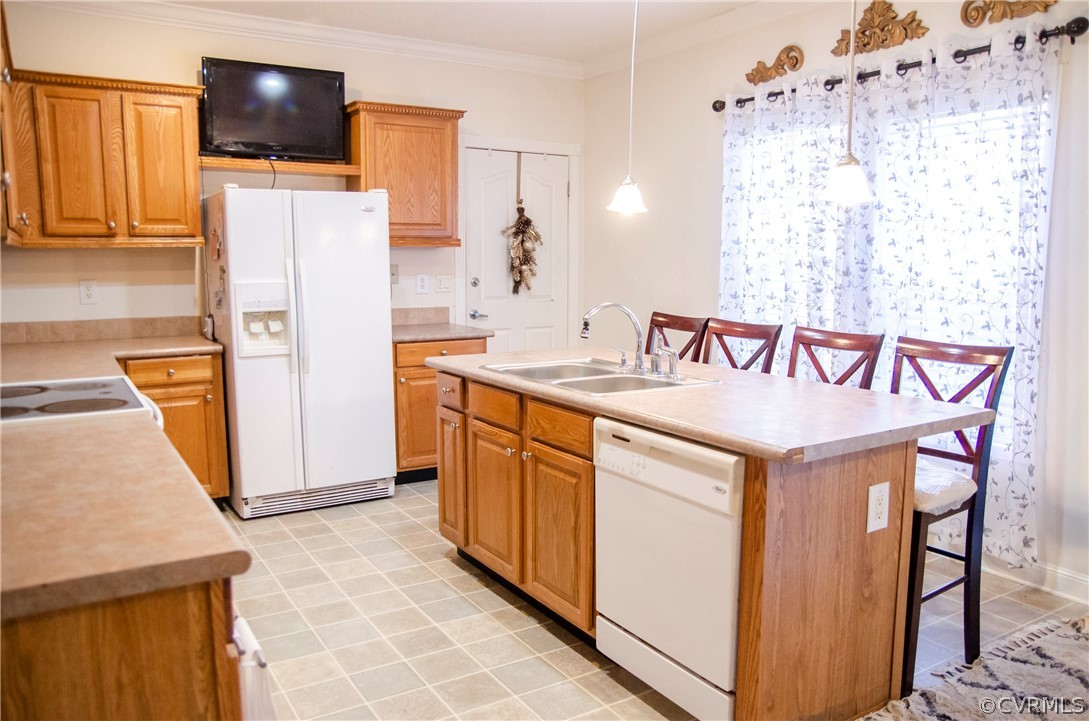2861 Gold Mine Road Palmyra, VA 22963 - Photo 12 of 32 a kitchen with a refrigerator a stove and a microwave