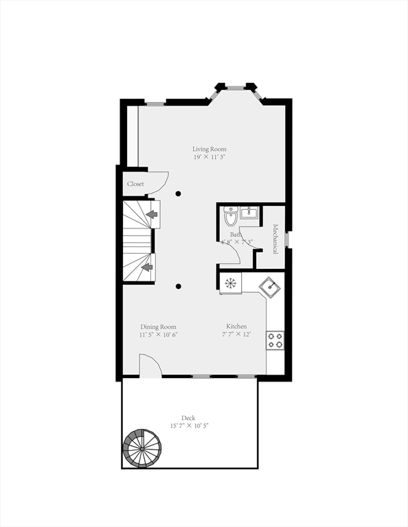 173 H Street, Unit 2 Boston, MA 02127 - Photo 25 of 26 a picture of a floor plan