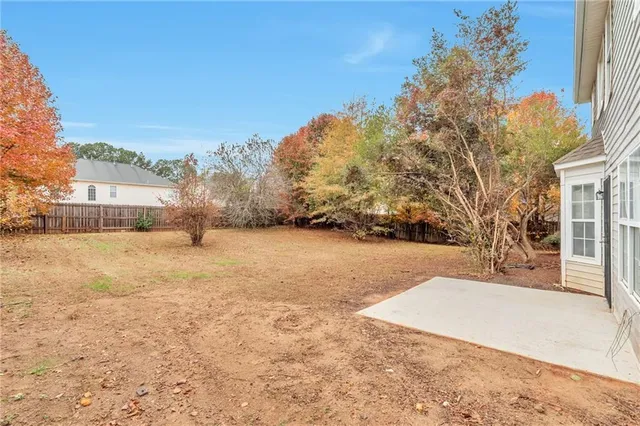 a view of large space with yard