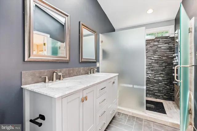 a view of a hallway with a livingroom