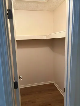 a small space with wooden floor