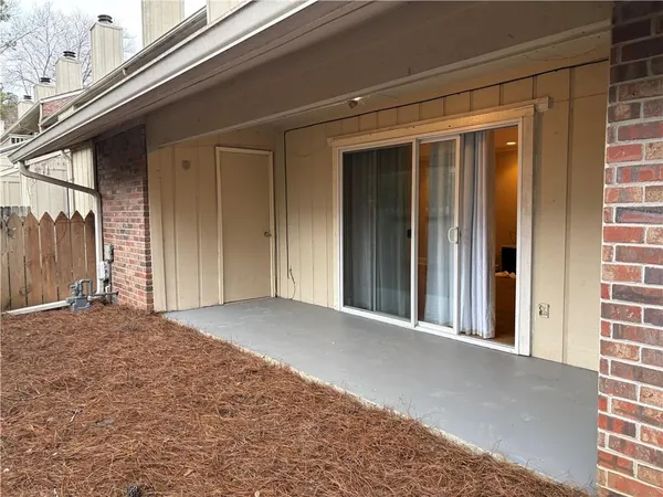 a view of a backyard of a house