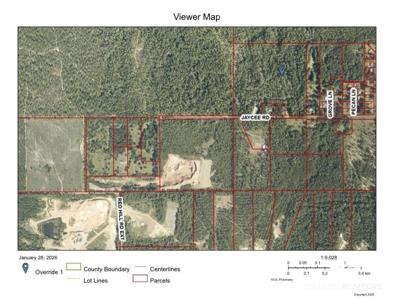 12167 Jaycee Road Bay Minette, AL 36507 - Photo 1 of 1 Map / location featuring property parcel outlined