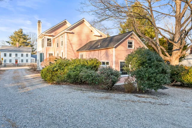 front view of a house with a street
