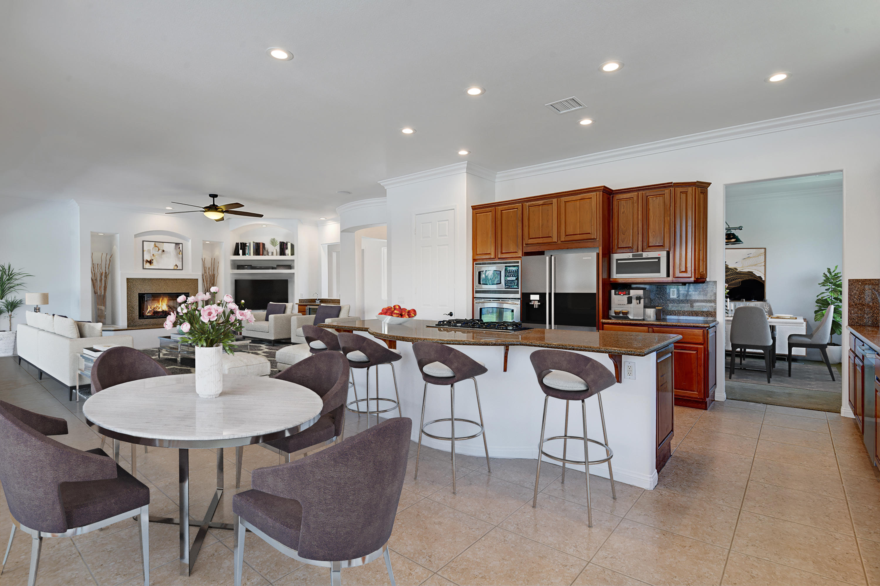 69702 Matisse Road Cathedral City, CA 92234 - Photo 15 of 52 KITCHEN ANGLED TO LIVING ROOM MLS_final
