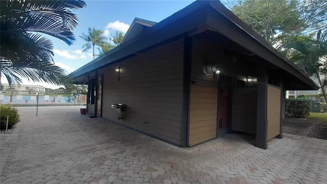 a view of outdoor space with seating