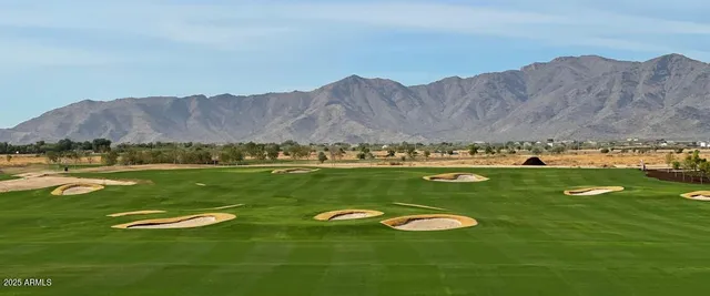 a view of a city with mountain