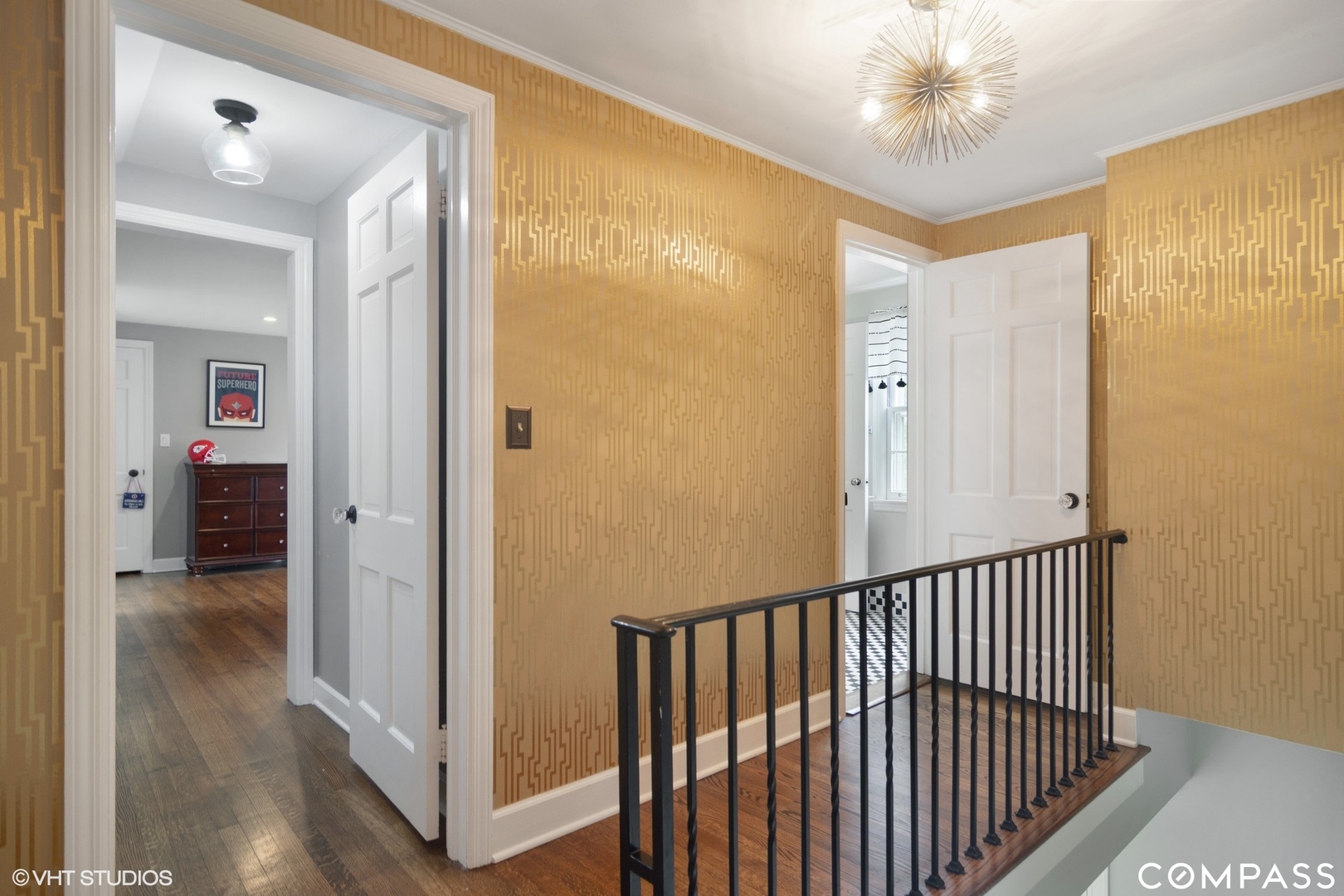 1030 Inverlieth Road Lake Forest, IL 60045 - Photo 11 of 30 a view of a hallway with wooden floor and staircase