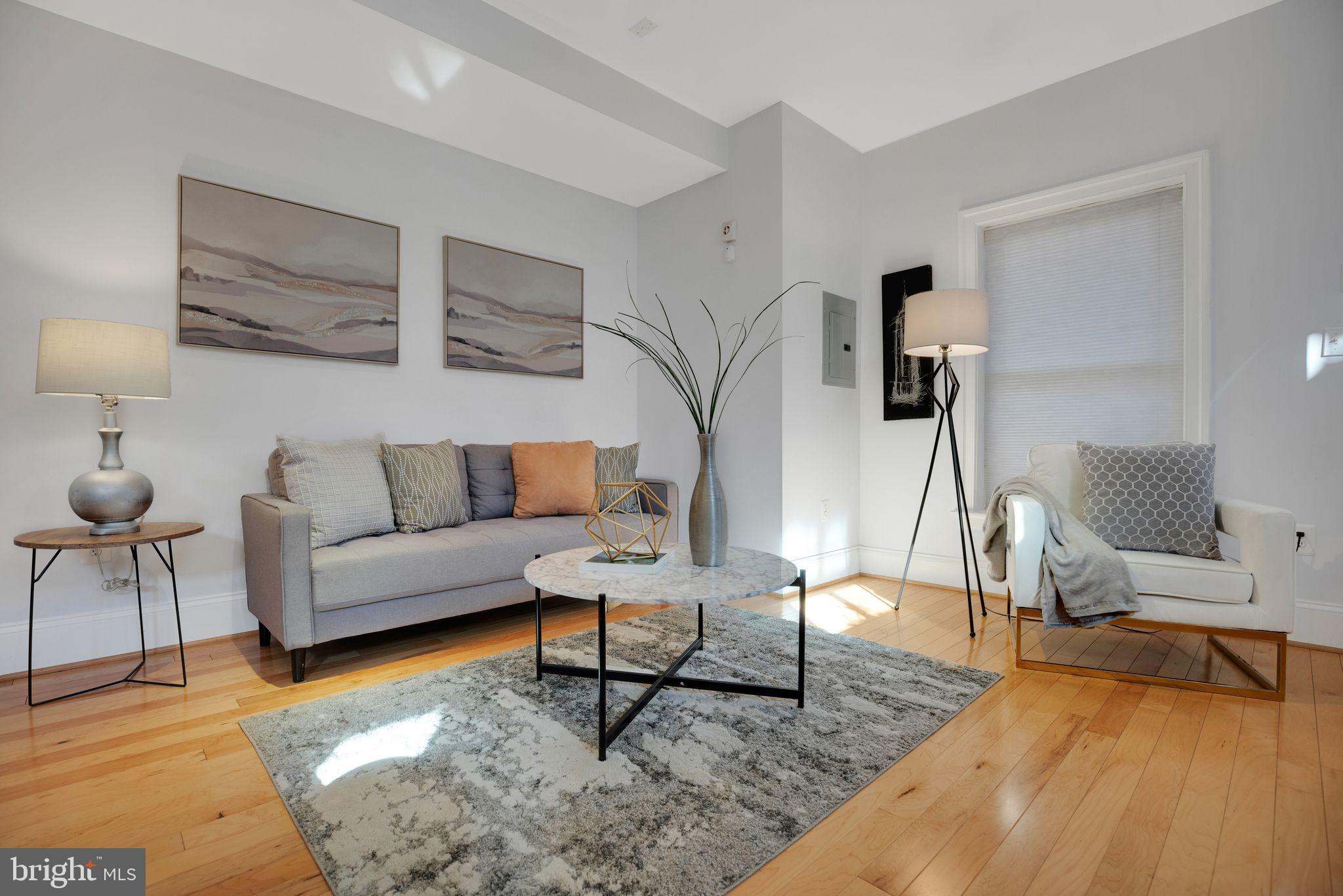 2106 10th Street Northwest, Unit 1 Washington, DC 20001 - Photo 8 of 31 a living room with furniture and a rug