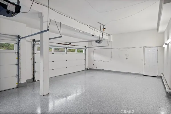 a view of a garage