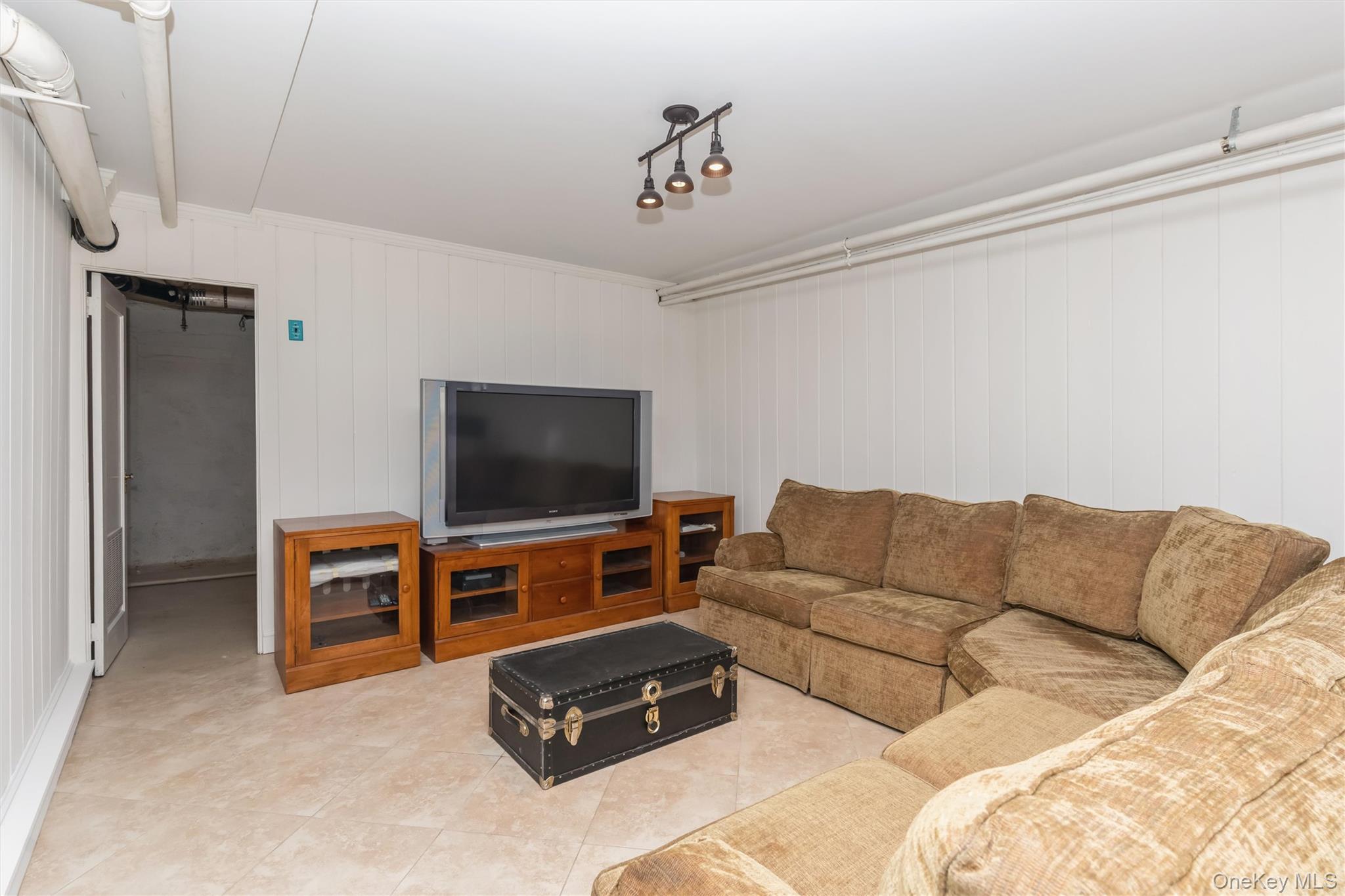 46 Wyatt Road Garden City, NY 11530 - Photo 28 of 32 a living room with furniture and a flat screen tv