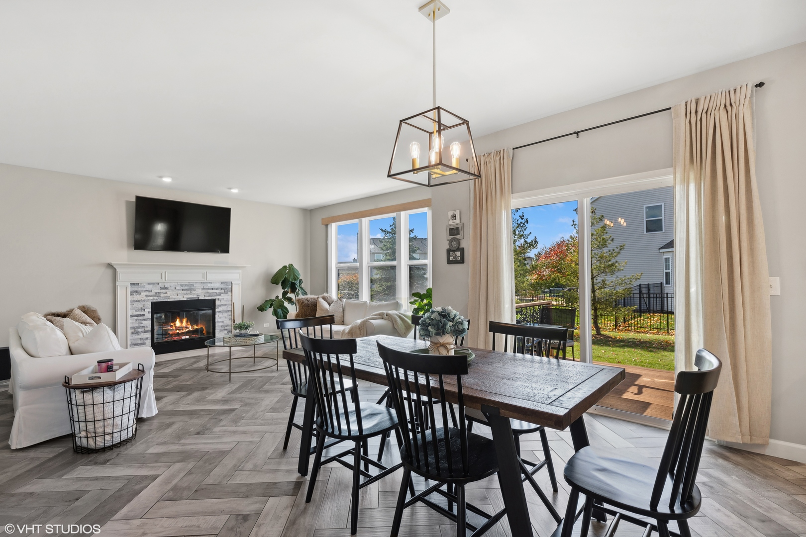 280 Shelbourne Road Volo, IL 60073 - Photo 7 of 24 a view of a dining room with furniture window and outside view