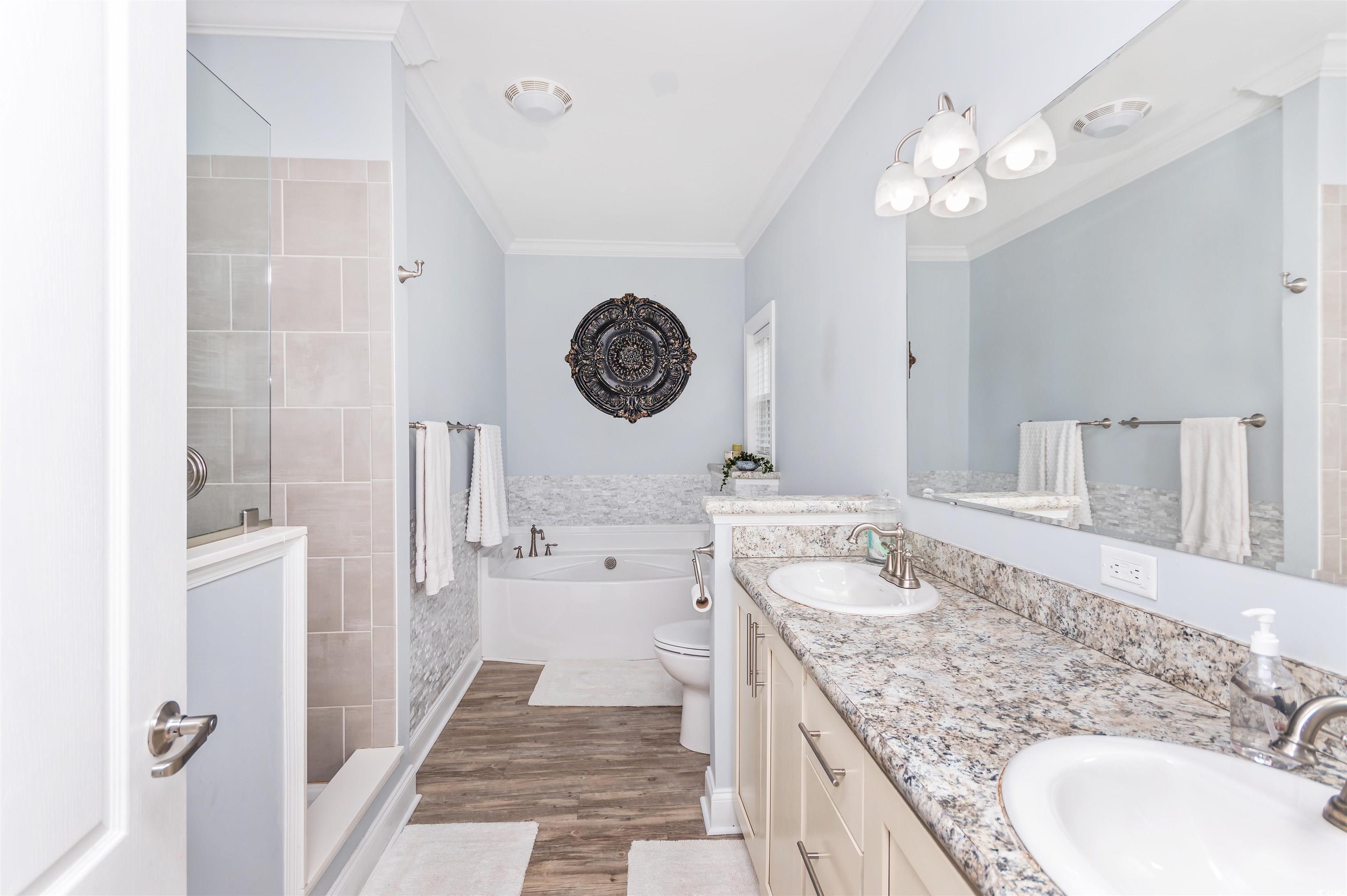 510 Council Bluff Road Longs, SC 29568 - Photo 15 of 40 Full bathroom featuring vanity, separate shower an