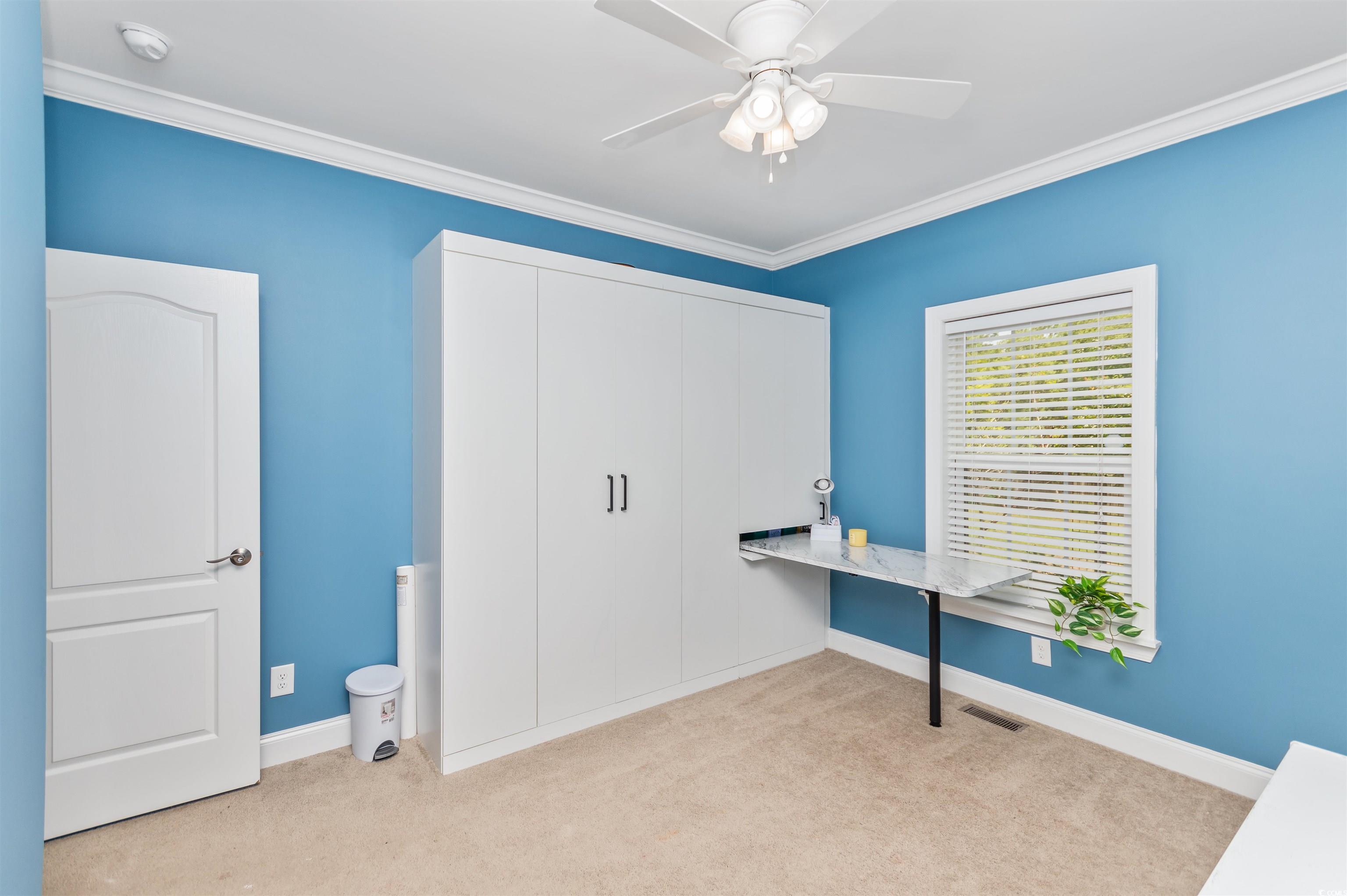 510 Council Bluff Road Longs, SC 29568 - Photo 19 of 40 Office with ceiling fan, light colored carpet, and