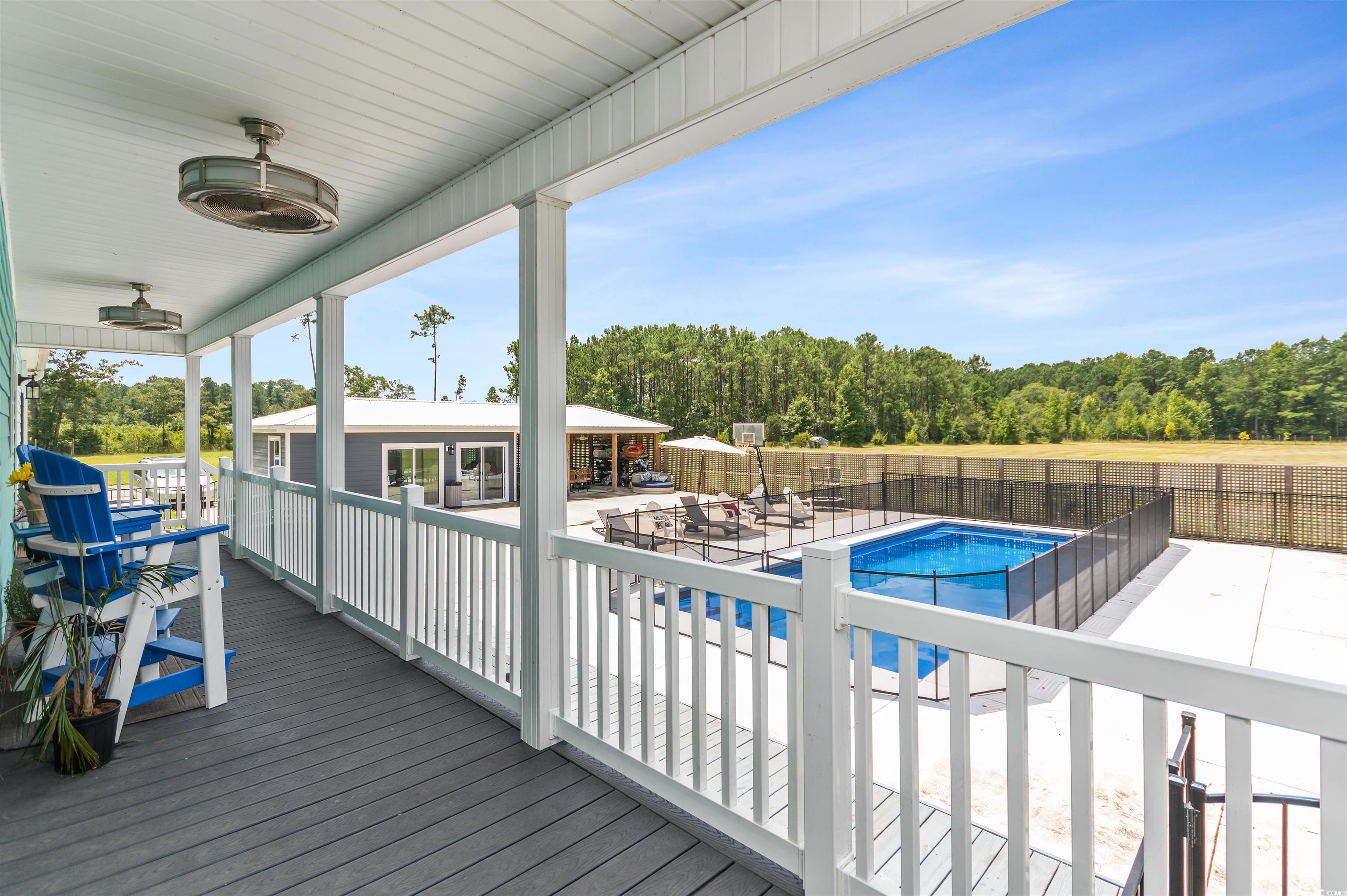 510 Council Bluff Road Longs, SC 29568 - Photo 37 of 40 Exterior space with a deck and ceiling fan