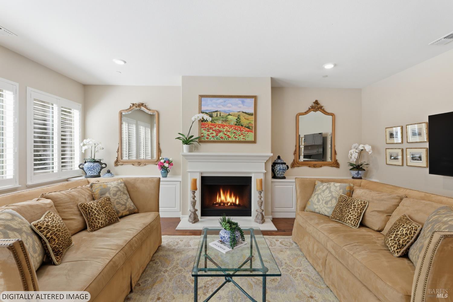 5533 Kennedy Place Rohnert Park, CA 94928 - Photo 9 of 63 a living room with furniture and a fireplace