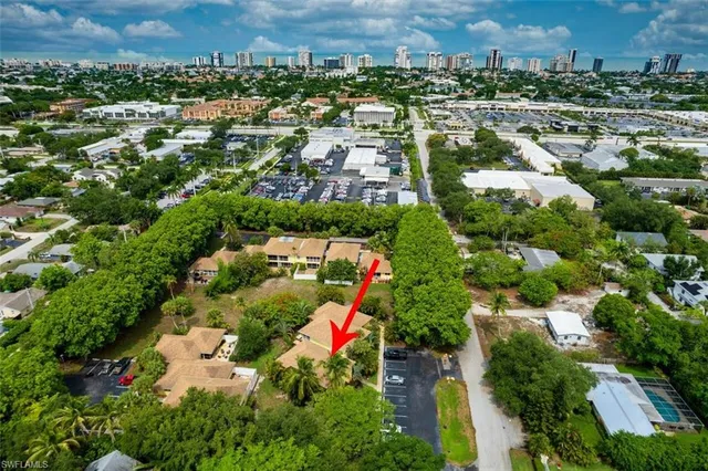 an aerial view of multiple house