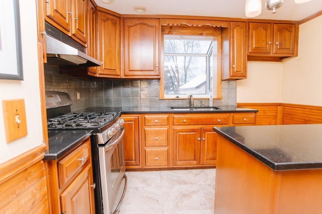 67 Campechi Street Springfield, MA 01104 - Photo 7 of 41 a kitchen with stainless steel appliances granite countertop a stove a sink and a microwave