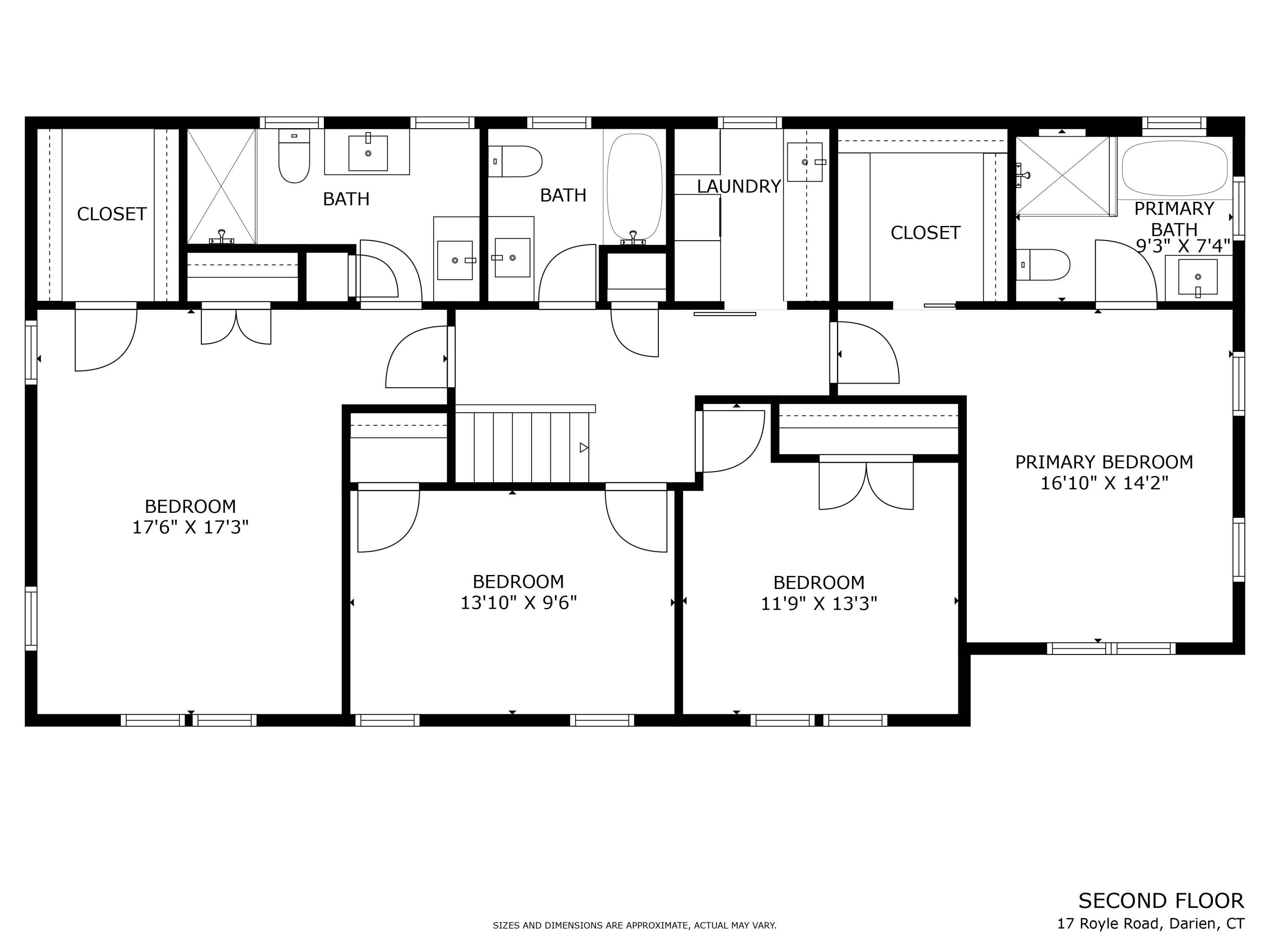 17 Royle Road Darien, CT 06820 - Photo 41 of 42 17 Royle Rd - 2nd flr - FLOOR PLAN