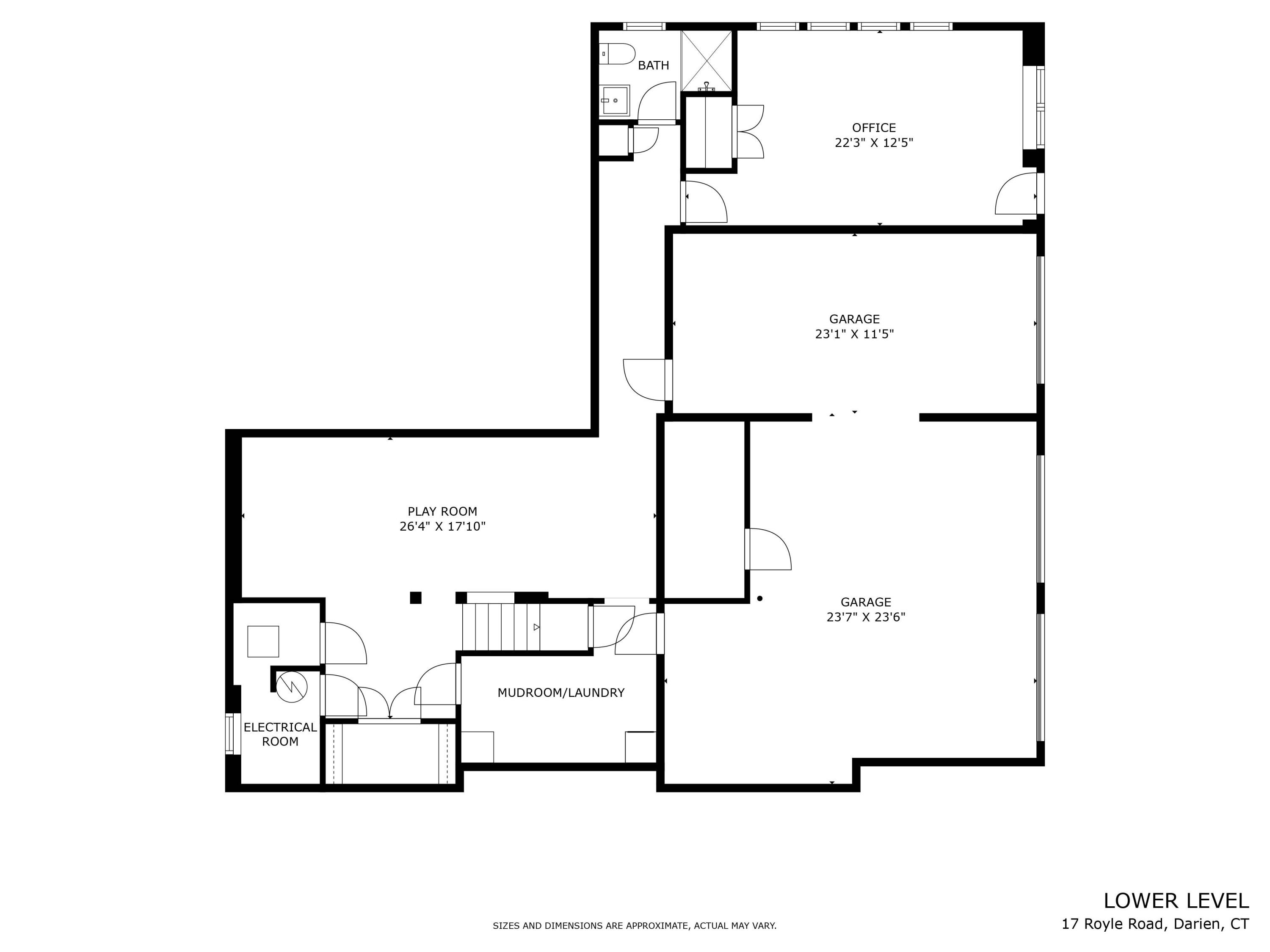 17 Royle Road Darien, CT 06820 - Photo 42 of 42 17 Royle Rd - lower level - FLOOR PLAN
