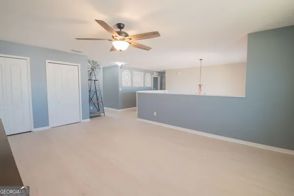 a view of kitchen and window