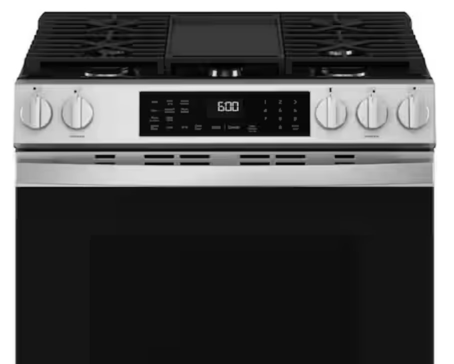 1810 Rawhide Loop Round Rock, TX 78681 - Photo 15 of 29 Stainless steel range with a gas cooktop, integrated digital display, control knobs, and a large oven compartment