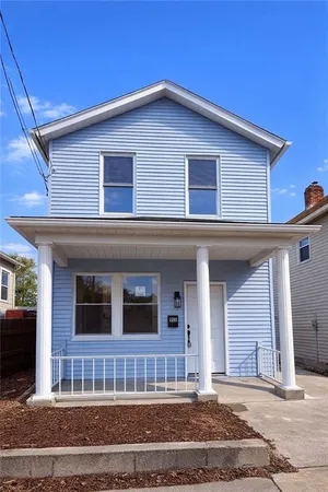 a front view of a house