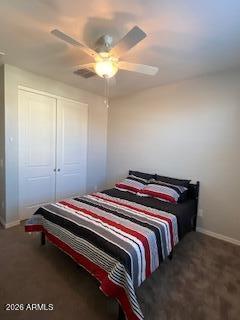 4350 East Jesse Street Gilbert, AZ 85295 - Photo 14 of 19 a bedroom with a bed and a chandelier