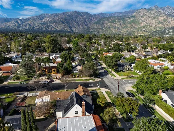 an aerial view of residential house with outdoor space