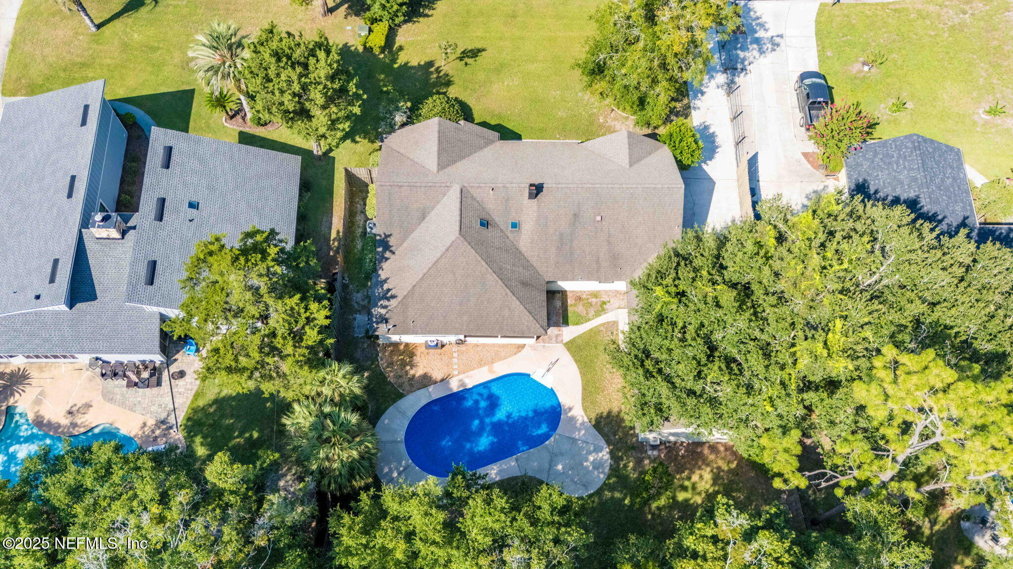 2822 Circle Ridge Drive Orange Park, FL 32065 - Photo 36 of 41 an aerial view of residential house with pool and garden