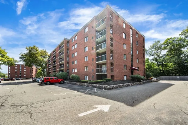 a building with view of street
