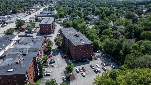 an aerial view of a city