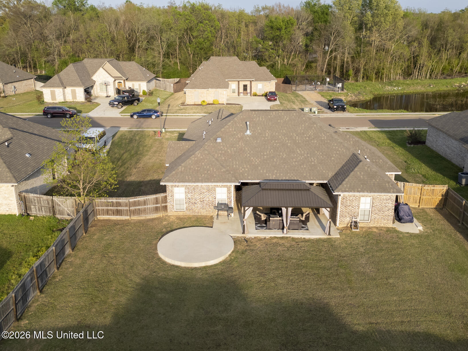 125 Western Ridge Circle Canton, MS 39046 - Photo 33 of 40 Drone footage of Backyard