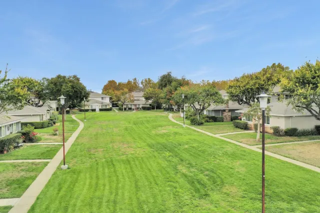 a view of an outdoor space and a yard