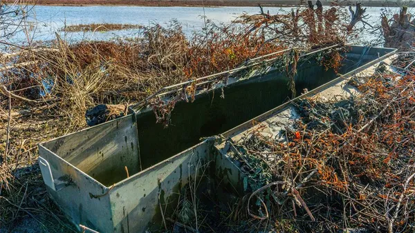 a view of a lake in a city